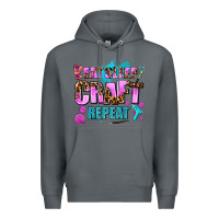 Rock eat sleep craft repeat Premium Hoodie - AdoDesignShop