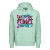 Seafoam eat sleep craft repeat Premium Hoodie - AdoDesignShop