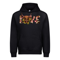 Black highland cow love Urban Hoodie - JahusDesignShop