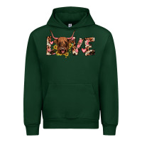 Forest Green highland cow love Urban Hoodie - JahusDesignShop