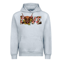 Heather Grey highland cow love Urban Hoodie - JahusDesignShop