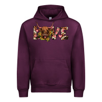 Mauve Wine highland cow love Urban Hoodie - JahusDesignShop