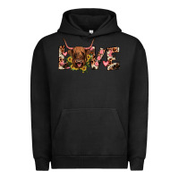 Pigment Black highland cow love Urban Hoodie - JahusDesignShop