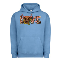 Pigment Pebble Blue highland cow love Urban Hoodie - JahusDesignShop