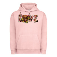 Pigment Salmon highland cow love Urban Hoodie - JahusDesignShop