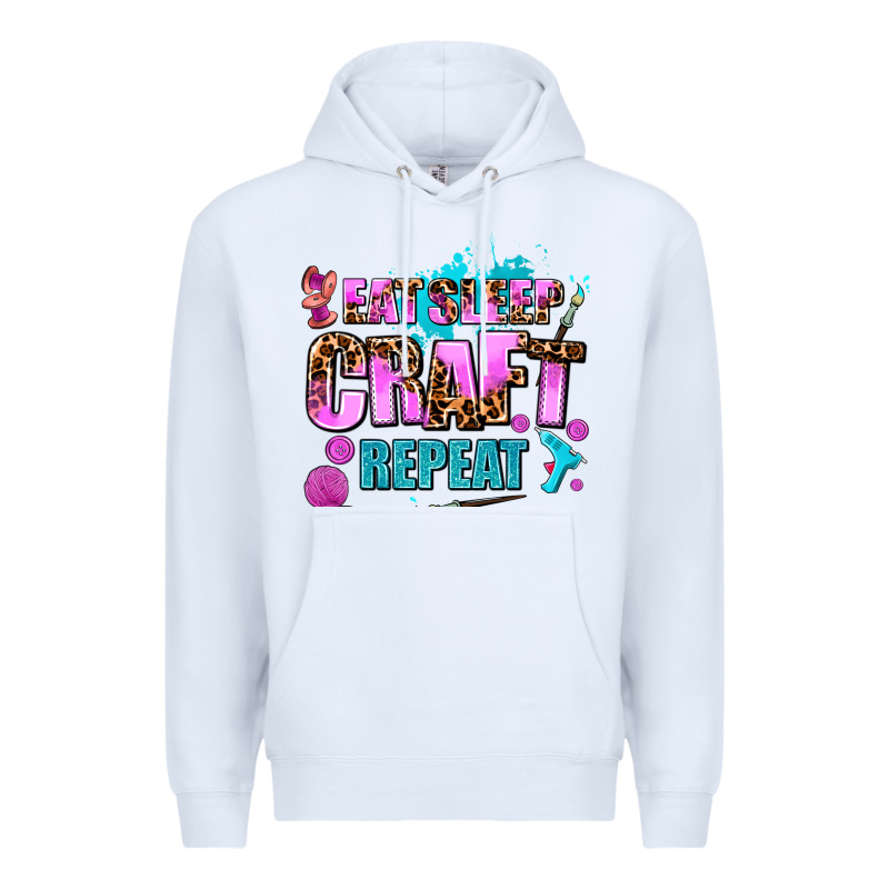 Eat Sleep Craft Repeat Premium Hoodie by AdoDesignShop | Teevron