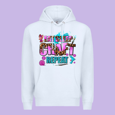 Eat Sleep Craft Repeat Premium Hoodie Designed By Adodesignshop