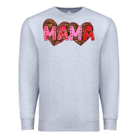 Heather Grey mama valentines day Premium Sweatshirt - texasbilliewilder