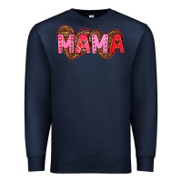 Navy mama valentines day Premium Sweatshirt - texasbilliewilder