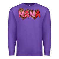 Purple mama valentines day Premium Sweatshirt - texasbilliewilder