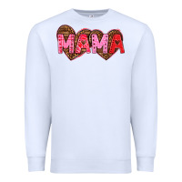 White mama valentines day Premium Sweatshirt - texasbilliewilder