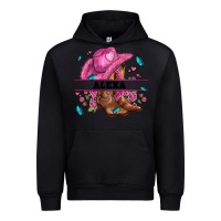 Black pink costom name cowgirl hat and roses Urban Hoodie - AdoDesignShop