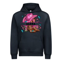 Navy pink costom name cowgirl hat and roses Urban Hoodie - AdoDesignShop