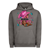 Pigment Tornado pink costom name cowgirl hat and roses Urban Hoodie - AdoDesignShop