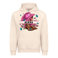 Sandshell pink costom name cowgirl hat and roses Urban Hoodie - AdoDesignShop
