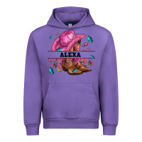 Tulip pink costom name cowgirl hat and roses Urban Hoodie - AdoDesignShop