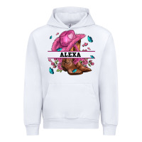 White pink costom name cowgirl hat and roses Urban Hoodie - AdoDesignShop