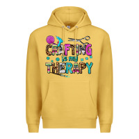 Antique Gold crafting is my therapy Premium Hoodie - AdoDesignShop