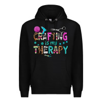 Black crafting is my therapy Premium Hoodie - AdoDesignShop
