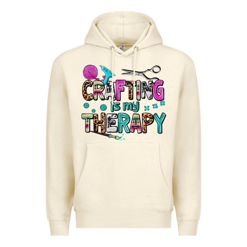 Crafting Is My Therapy Premium Hoodie by AdoDesignShop | Teevron