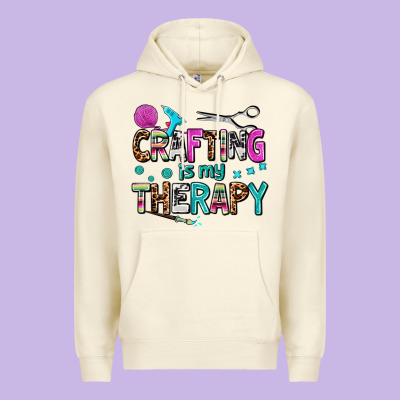 Crafting Is My Therapy Premium Hoodie Designed By Adodesignshop
