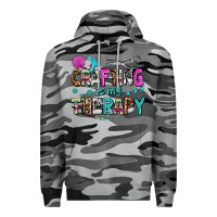 Slate Camo crafting is my therapy Premium Hoodie - AdoDesignShop