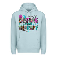 Blue Mist crafting is my therapy Premium Hoodie - AdoDesignShop