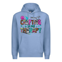 Colony Blue crafting is my therapy Premium Hoodie - AdoDesignShop