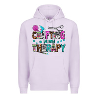 Lilac crafting is my therapy Premium Hoodie - AdoDesignShop