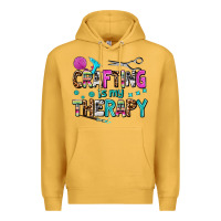 Mustard crafting is my therapy Premium Hoodie - AdoDesignShop