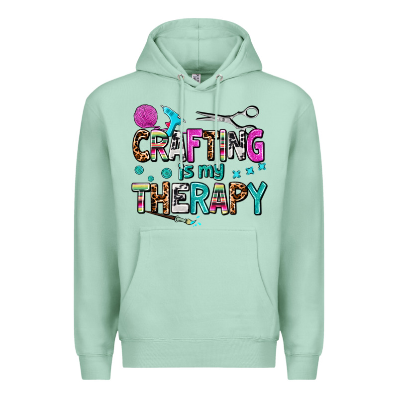 Crafting Is My Therapy Premium Hoodie by AdoDesignShop | Teevron