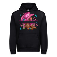 Black pink cowgirl hat and roses Urban Hoodie - AdoDesignShop