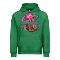 Emerald pink cowgirl hat and roses Urban Hoodie - AdoDesignShop