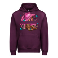 Mauve Wine pink cowgirl hat and roses Urban Hoodie - AdoDesignShop