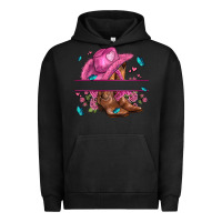 Pigment Black pink cowgirl hat and roses Urban Hoodie - AdoDesignShop