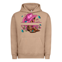 Pigment Burro pink cowgirl hat and roses Urban Hoodie - AdoDesignShop