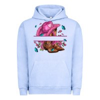 Pigment Grape Ice pink cowgirl hat and roses Urban Hoodie - AdoDesignShop