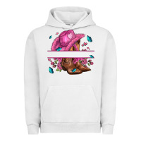 Pigment Lunar Rock pink cowgirl hat and roses Urban Hoodie - AdoDesignShop