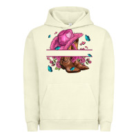 Pigment Pistachio pink cowgirl hat and roses Urban Hoodie - AdoDesignShop