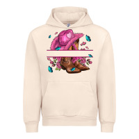 Sandshell pink cowgirl hat and roses Urban Hoodie - AdoDesignShop
