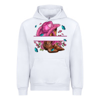 White pink cowgirl hat and roses Urban Hoodie - AdoDesignShop
