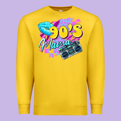 90's Mama Premium Sweatshirt Designed By Zillion Design Studio