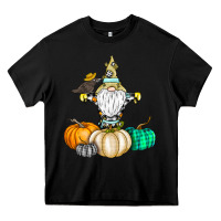 Black Happy Fall Heavy Core Tee - CowhideDigitalArt