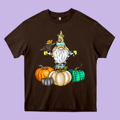 Happy Fall Heavy Core Tee Designed By Cowhidedigitalart