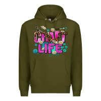 Army Green craft life Premium Hoodie - AdoDesignShop