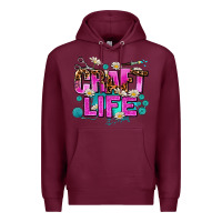 Burgundy craft life Premium Hoodie - AdoDesignShop