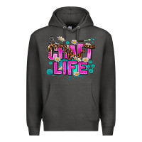 Charcoal Heather craft life Premium Hoodie - AdoDesignShop