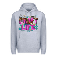 Heather Grey craft life Premium Hoodie - AdoDesignShop