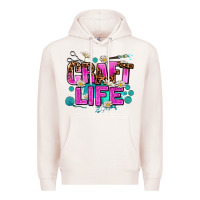 Pale Pink craft life Premium Hoodie - AdoDesignShop