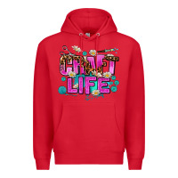Red craft life Premium Hoodie - AdoDesignShop